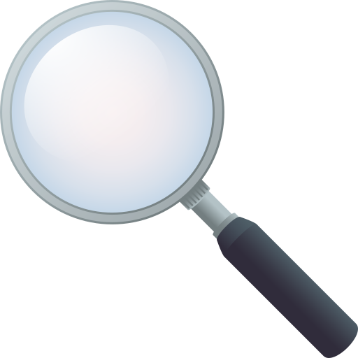 Nach links geneigte Lupe :mag: 🔍